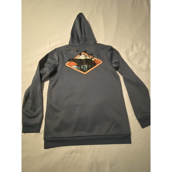 Ocean + Coast Mens Size L Bison Blue Hunting Scene Pullover Hoodie NWT - Picture 13 of 15